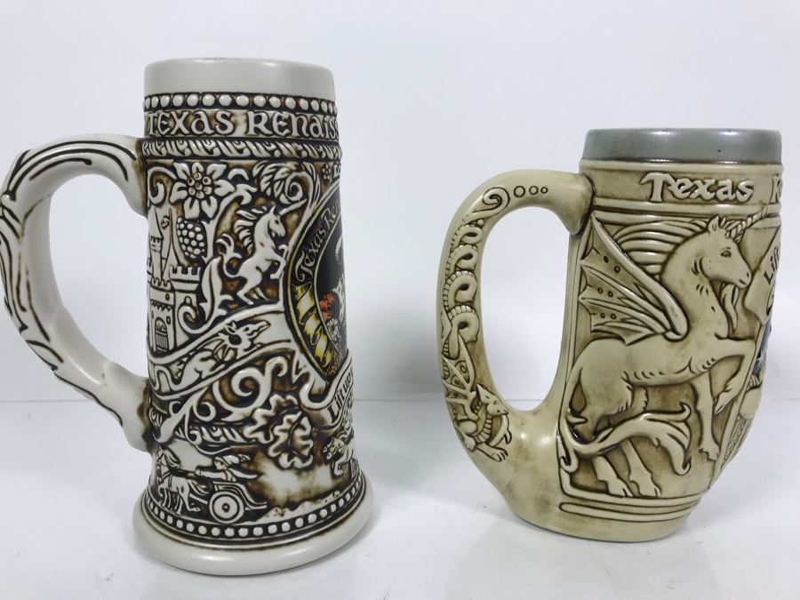 Pair Of Ceramarte Texas Renaissance Festival Beer Steins [Photo 9]