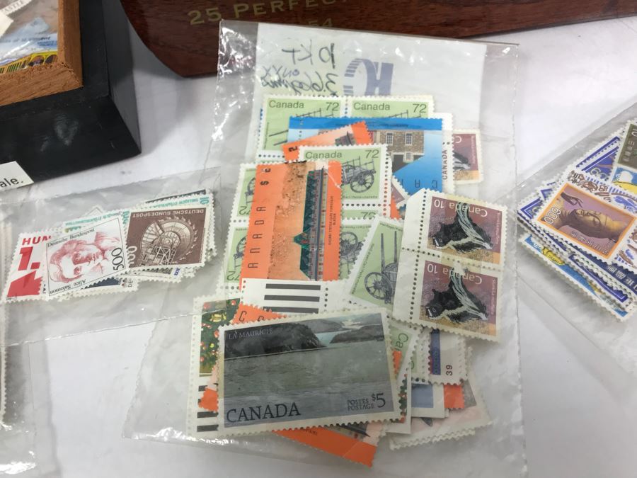 Various Foreign Stamps In Pair Of Cigar Boxes [Photo 7]