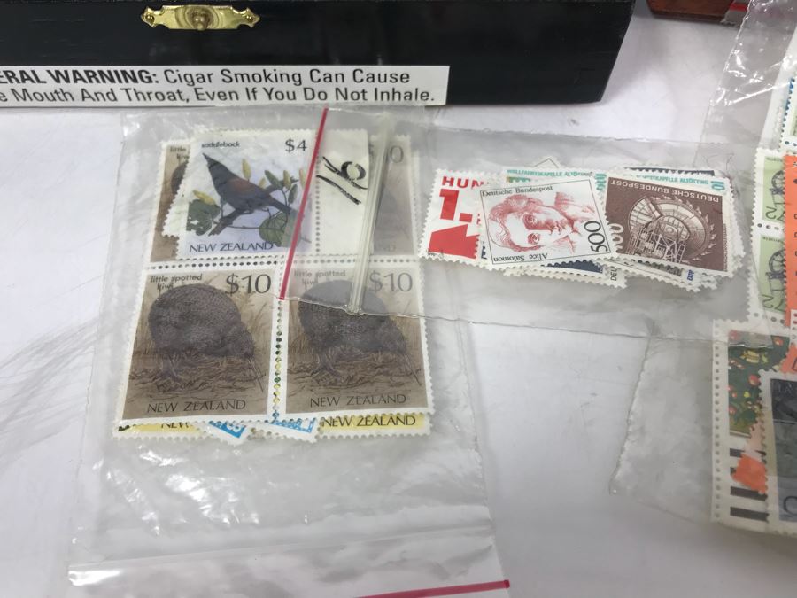 Various Foreign Stamps In Pair Of Cigar Boxes [Photo 9]
