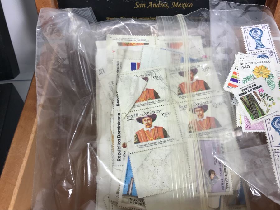 Various Foreign Stamps In Pair Of Cigar Boxes [Photo 6]