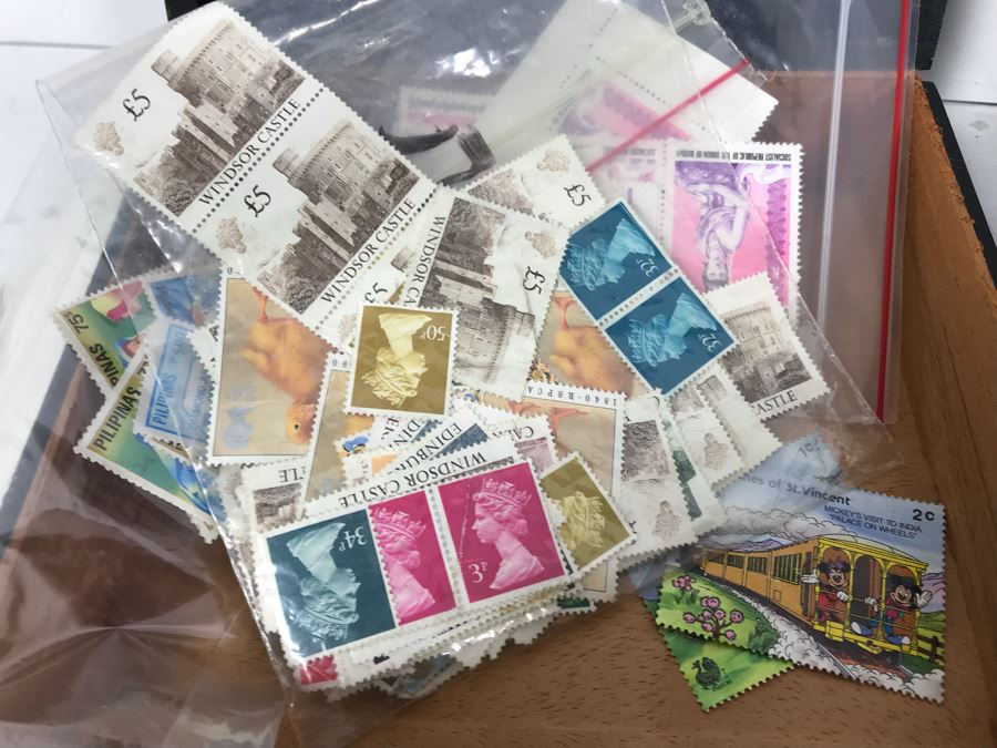 Various Foreign Stamps In Pair Of Cigar Boxes [Photo 3]