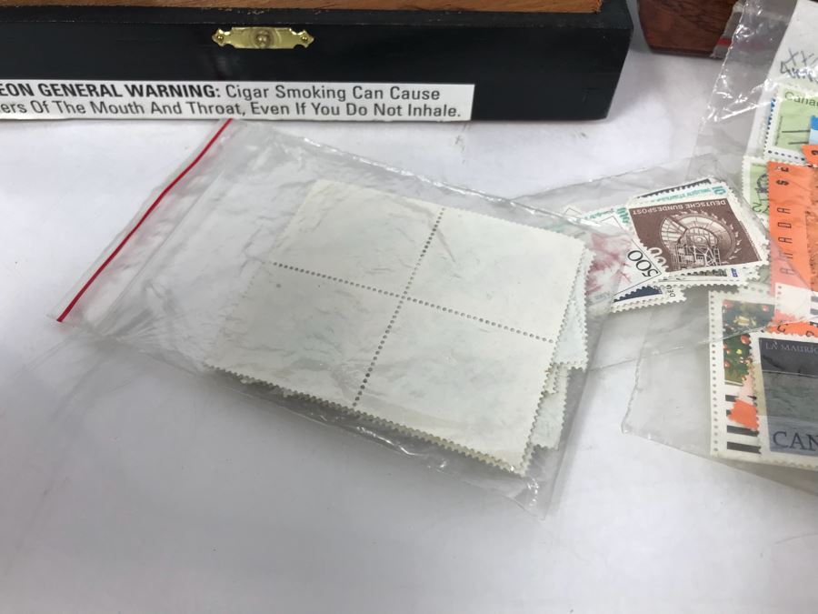 Various Foreign Stamps In Pair Of Cigar Boxes [Photo 10]