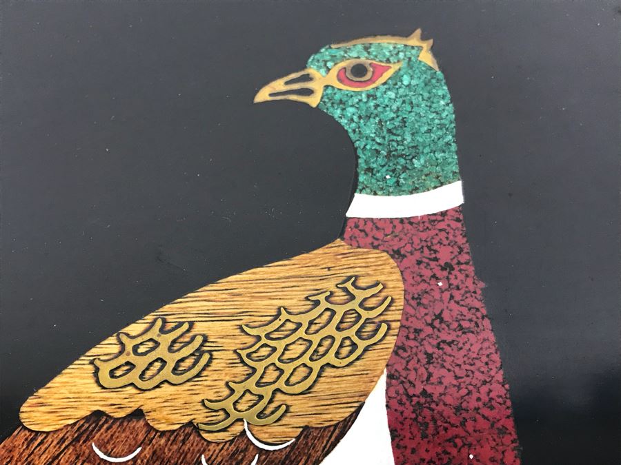 Pair Of Vintage Couroc Of Monterey CA Hand Inlaid Trays Ray Howe [Photo 9]