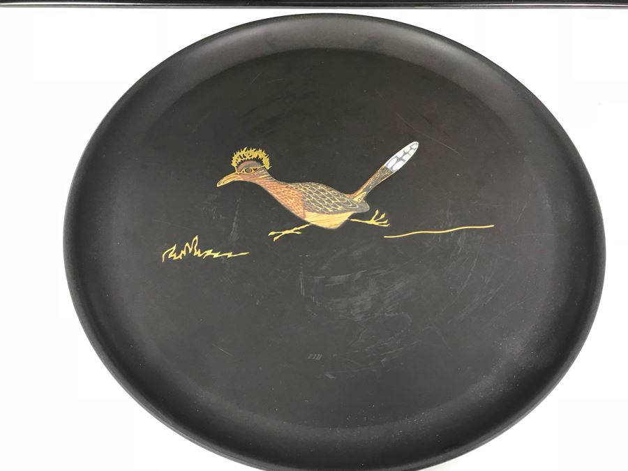 Pair Of Vintage Couroc Of Monterey CA Hand Inlaid Trays Ray Howe [Photo 3]