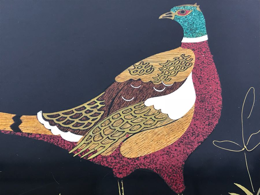 Pair Of Vintage Couroc Of Monterey CA Hand Inlaid Trays Ray Howe [Photo 8]