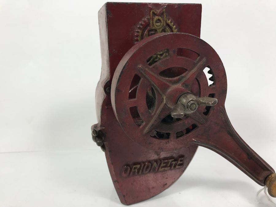 Vintage Orionette Meat Grinder With Wooden Handle [Photo 2]