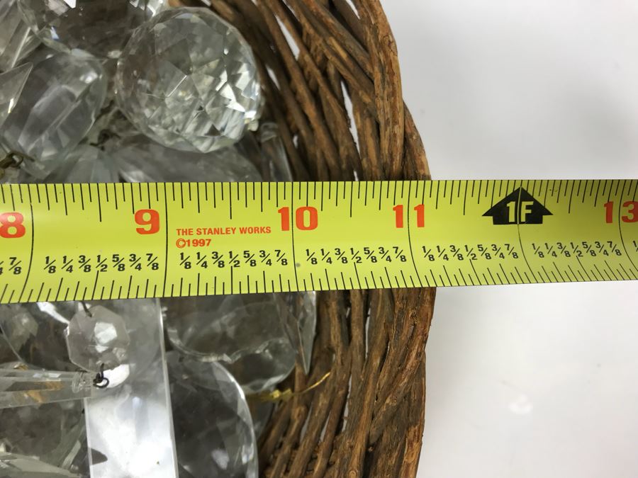 11' Woven Basket Filled With Chandelier Crystals [Photo 8]