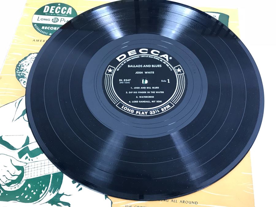 Collection Of (5) Vintage Blues Vinyl Records Featuring Leadbelly And Josh White [Photo 11]