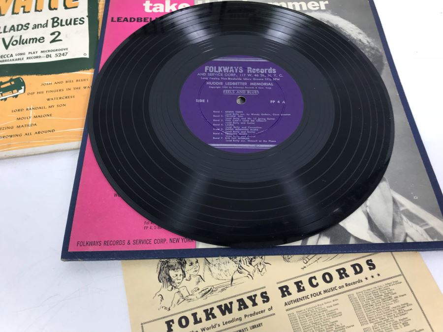Collection Of (5) Vintage Blues Vinyl Records Featuring Leadbelly And Josh White [Photo 6]