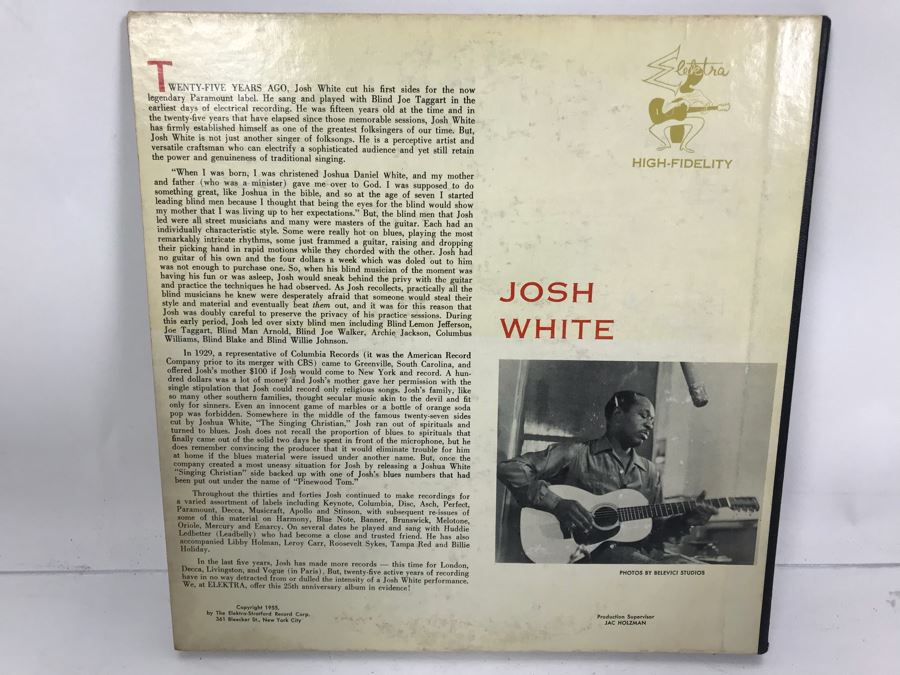 Collection Of (5) Vintage Blues Vinyl Records Featuring Leadbelly And Josh White [Photo 23]