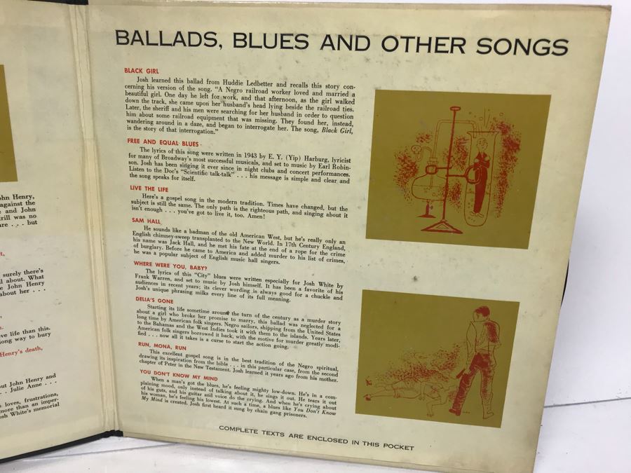 Collection Of (5) Vintage Blues Vinyl Records Featuring Leadbelly And ...