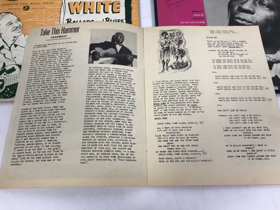 Collection Of (5) Vintage Blues Vinyl Records Featuring Leadbelly And Josh White [Photo 5]