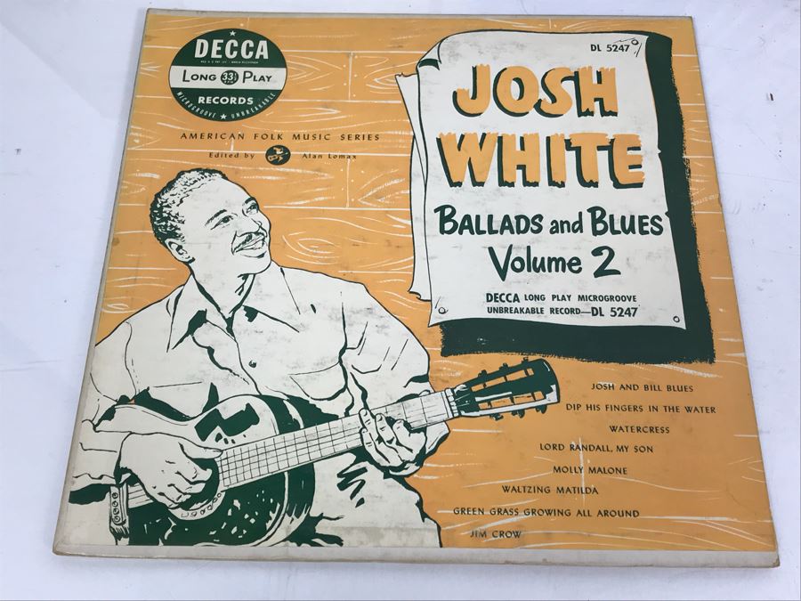 Collection Of (5) Vintage Blues Vinyl Records Featuring Leadbelly And Josh White [Photo 9]