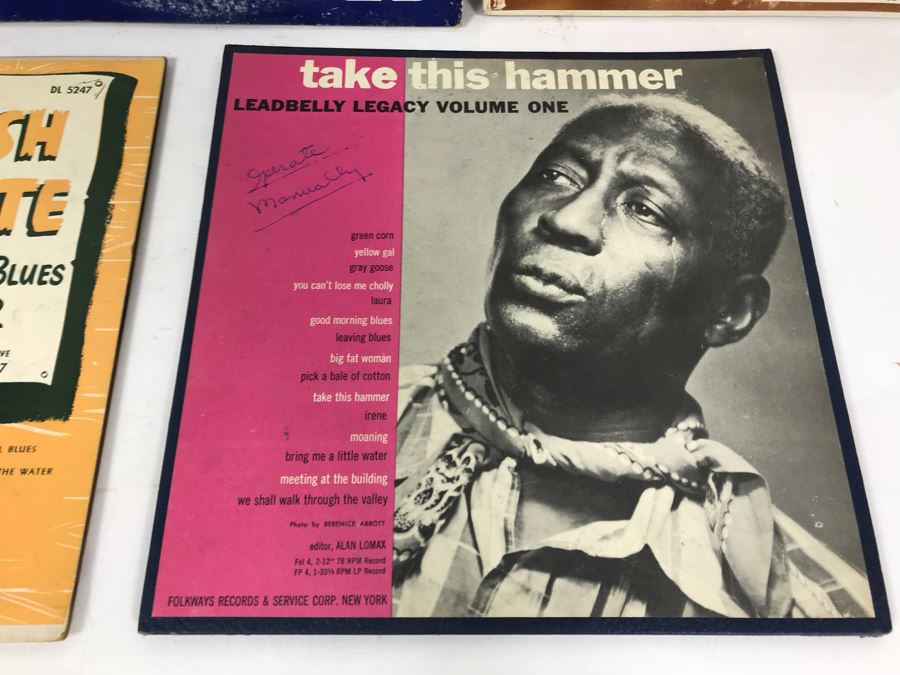 Collection Of (5) Vintage Blues Vinyl Records Featuring Leadbelly And Josh White [Photo 4]