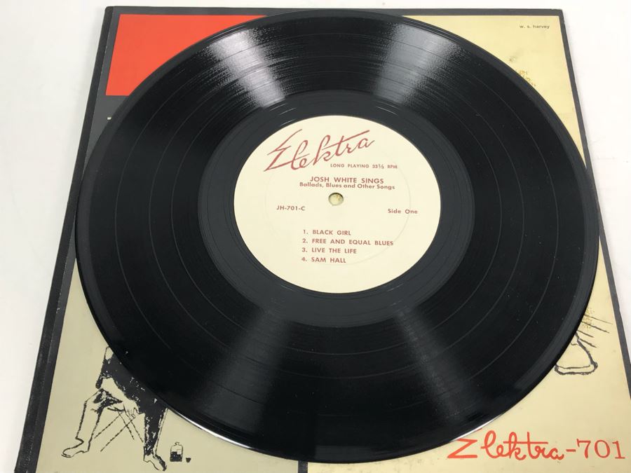 Collection Of (5) Vintage Blues Vinyl Records Featuring Leadbelly And Josh White [Photo 29]