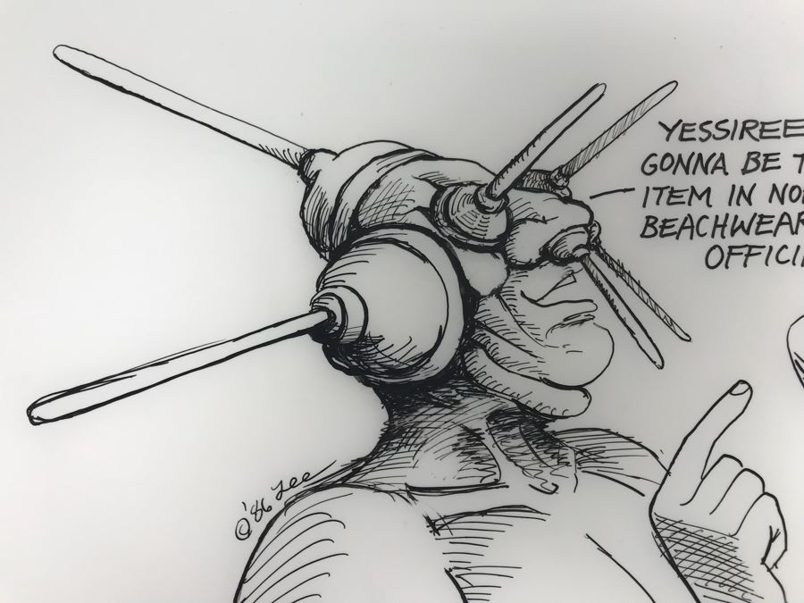 Original Illustration Drawing By Local Artist Bob Lee 11' X 9' [Photo 2]