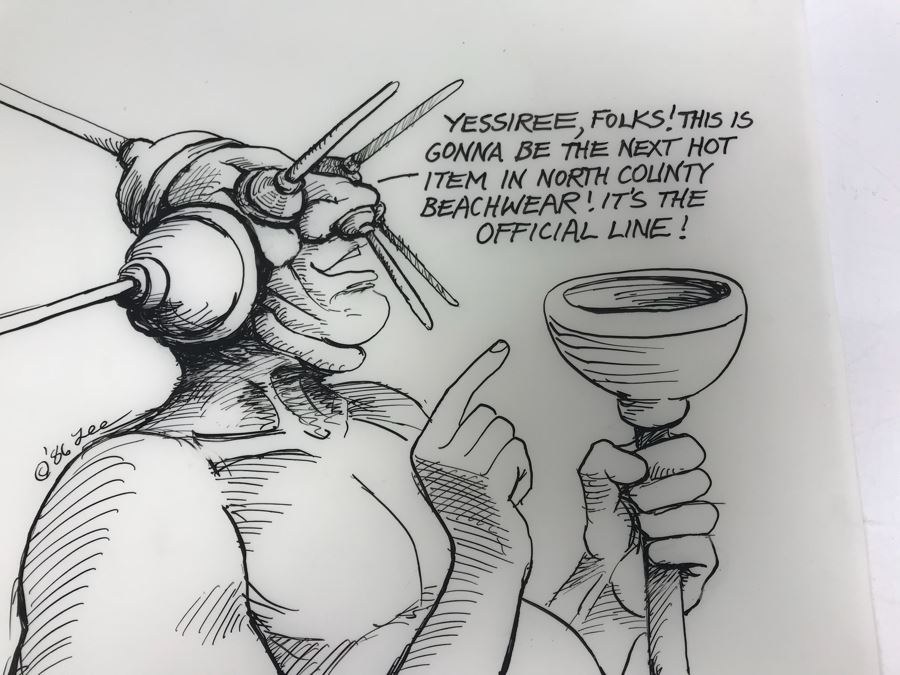 Original Illustration Drawing By Local Artist Bob Lee 11' X 9' [Photo 4]