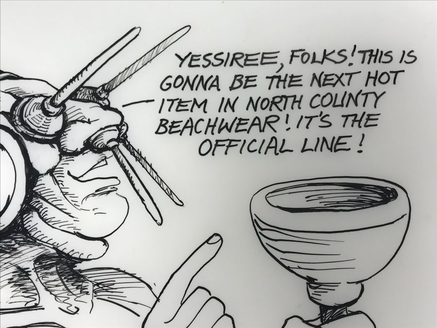 Original Illustration Drawing By Local Artist Bob Lee 11' X 9' [Photo 5]