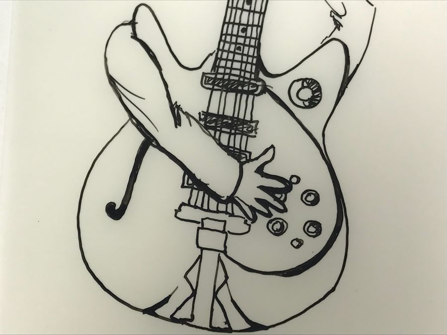 Pair Of Original Illustrations By Local Artist Bob Lee Featuring The Who's Pete Townshend [Photo 5]