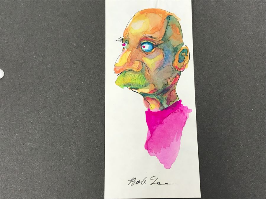 Pair Of Original Illustrations By Local Artist Bob Lee Featuring The Who's Pete Townshend [Photo 6]