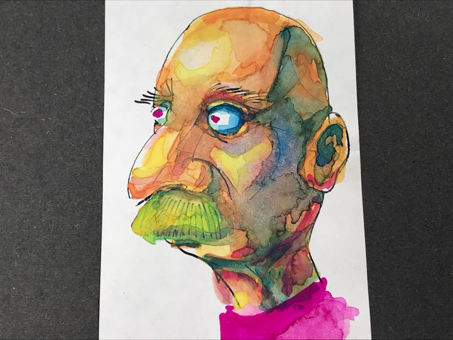 Pair Of Original Illustrations By Local Artist Bob Lee Featuring The Who's Pete Townshend [Photo 7]