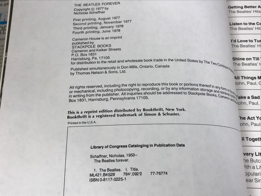 (2) Beatles Coffee Table Books: The Beatles A Private View Robert Freeman And The Beatles Forever Nicholas Schaffner And Capital Records 45 Paperback Writer And Rain Record [Photo 7]