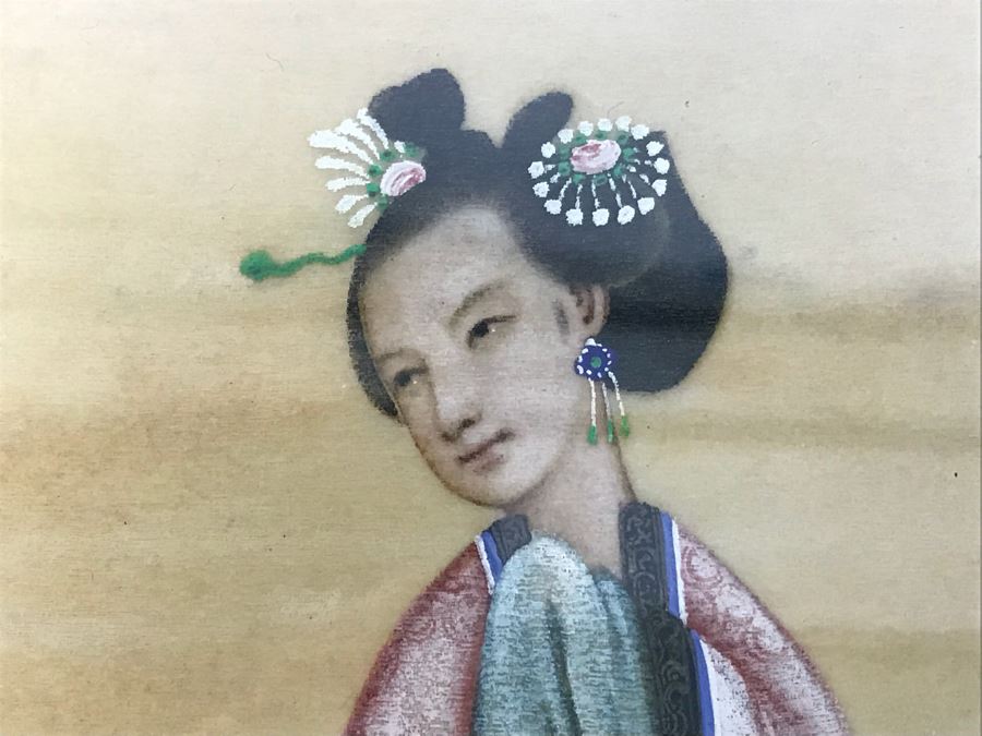 Set Of (4) Original Framed Chinese School Paintings Each 12' X 14' [Photo 8]