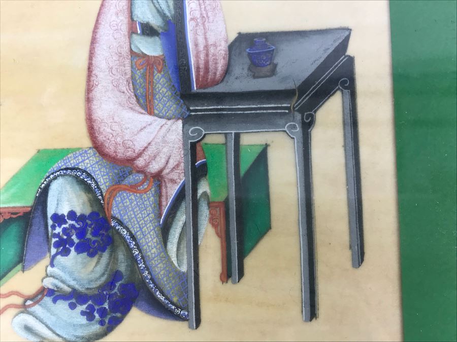 Set Of (4) Original Framed Chinese School Paintings Each 12' X 14' [Photo 7]