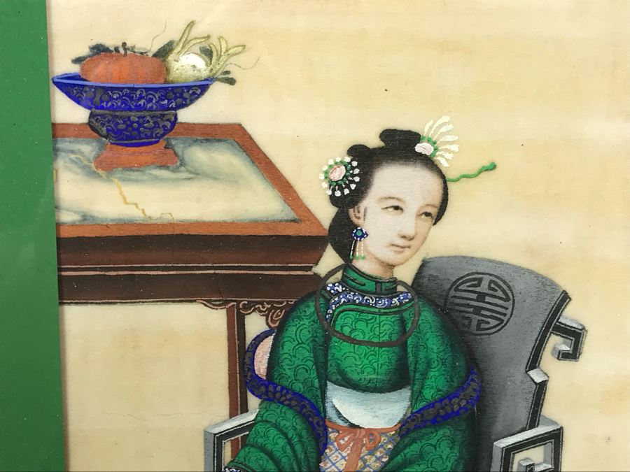 Set Of (4) Original Framed Chinese School Paintings Each 12' X 14' [Photo 16]