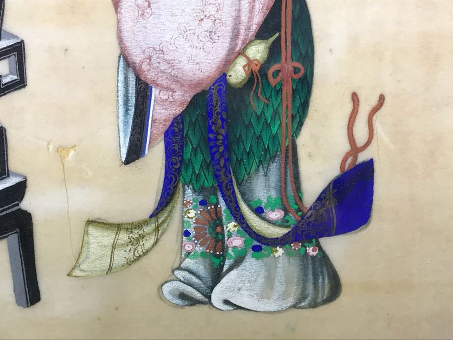 Set Of (4) Original Framed Chinese School Paintings Each 12' X 14' [Photo 19]