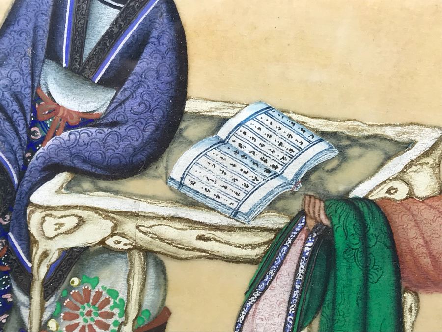 Set Of (4) Original Framed Chinese School Paintings Each 12' X 14' [Photo 22]