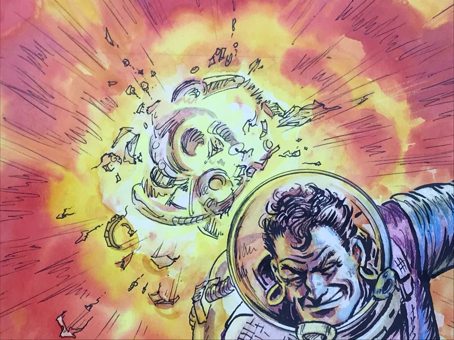 JUST ADDED - Original Science Fiction Artwork Of Kelly Freas From Comic Con International Art Show (Starting Bid Was $1,000 At Comic Con Art Show) 16' X 20' [Photo 7]