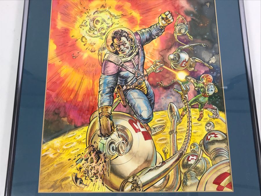 JUST ADDED - Original Science Fiction Artwork Of Kelly Freas From Comic Con International Art Show (Starting Bid Was $1,000 At Comic Con Art Show) 16' X 20' [Photo 5]