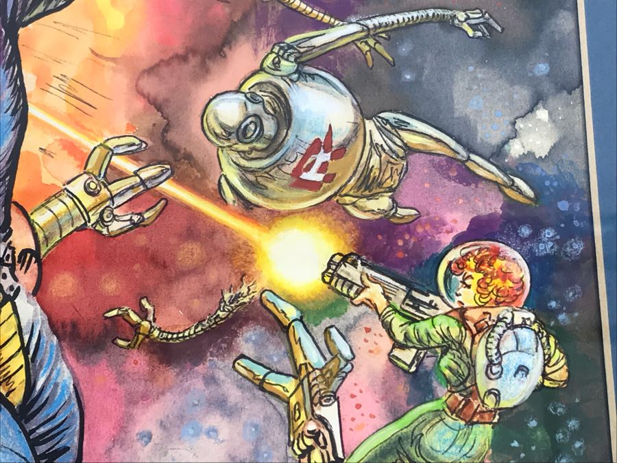JUST ADDED - Original Science Fiction Artwork Of Kelly Freas From Comic Con International Art Show (Starting Bid Was $1,000 At Comic Con Art Show) 16' X 20' [Photo 10]