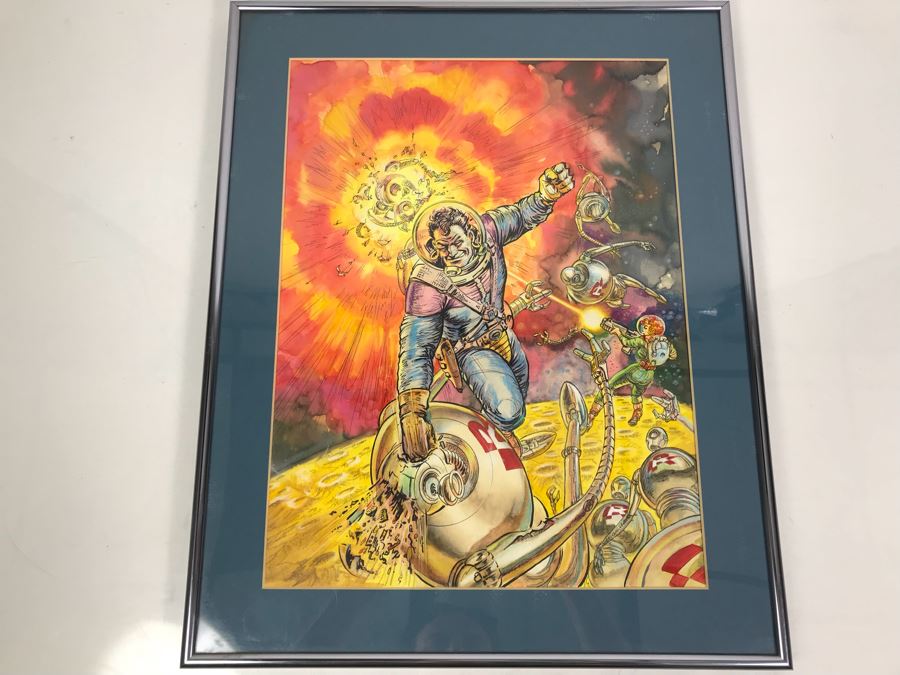 JUST ADDED - Original Science Fiction Artwork Of Kelly Freas From Comic Con International Art Show (Starting Bid Was $1,000 At Comic Con Art Show) 16' X 20' [Photo 3]
