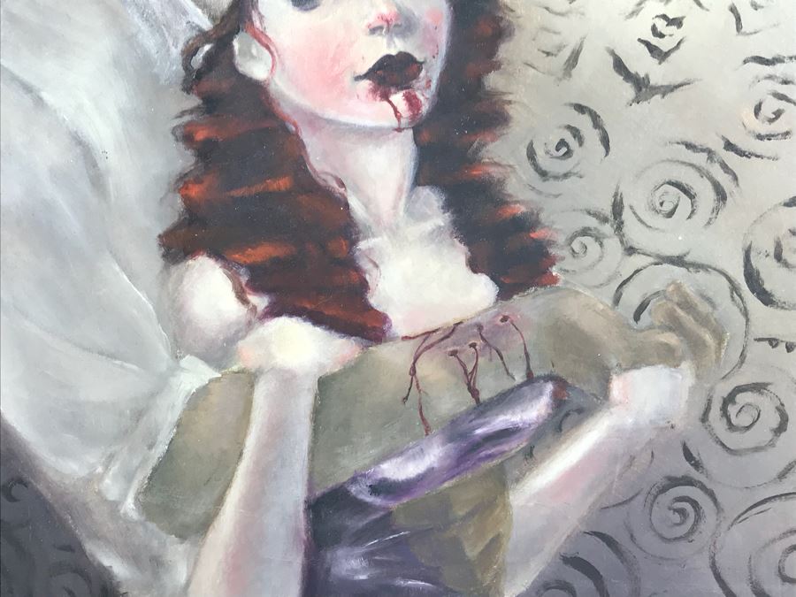 JUST ADDED - Original Fantasy Vampire Artwork By Kiara Leistikow 19' X 27' [Photo 6]