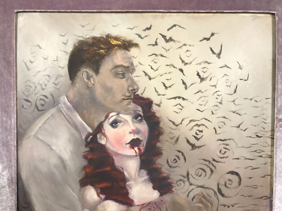 JUST ADDED - Original Fantasy Vampire Artwork By Kiara Leistikow 19' X 27' [Photo 3]