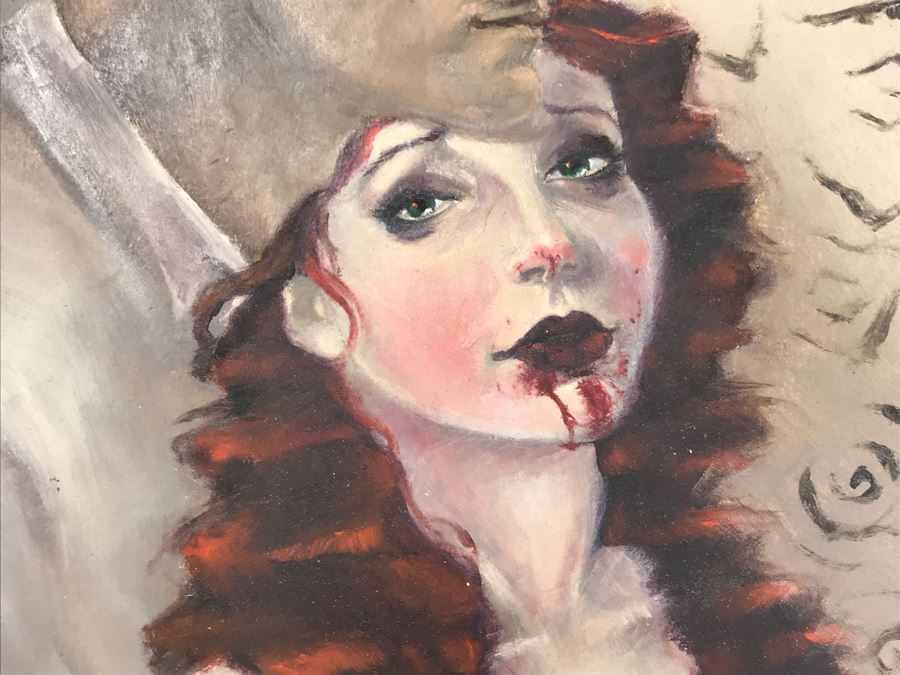 JUST ADDED - Original Fantasy Vampire Artwork By Kiara Leistikow 19' X 27' [Photo 5]