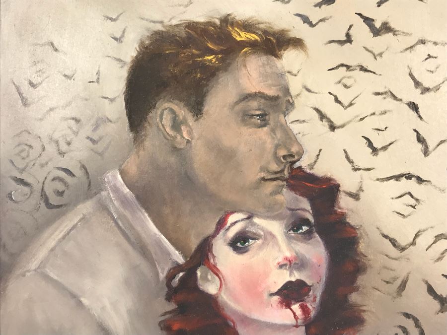 JUST ADDED - Original Fantasy Vampire Artwork By Kiara Leistikow 19' X 27' [Photo 4]