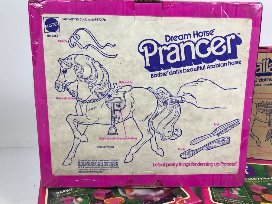 Vintage New Old Stock Barbie Toys: Dream Horse Prancer, Dallas Barbie Doll's Horse And (2) Fluff Barbie Doll's Cuddly Kitten [Photo 8]