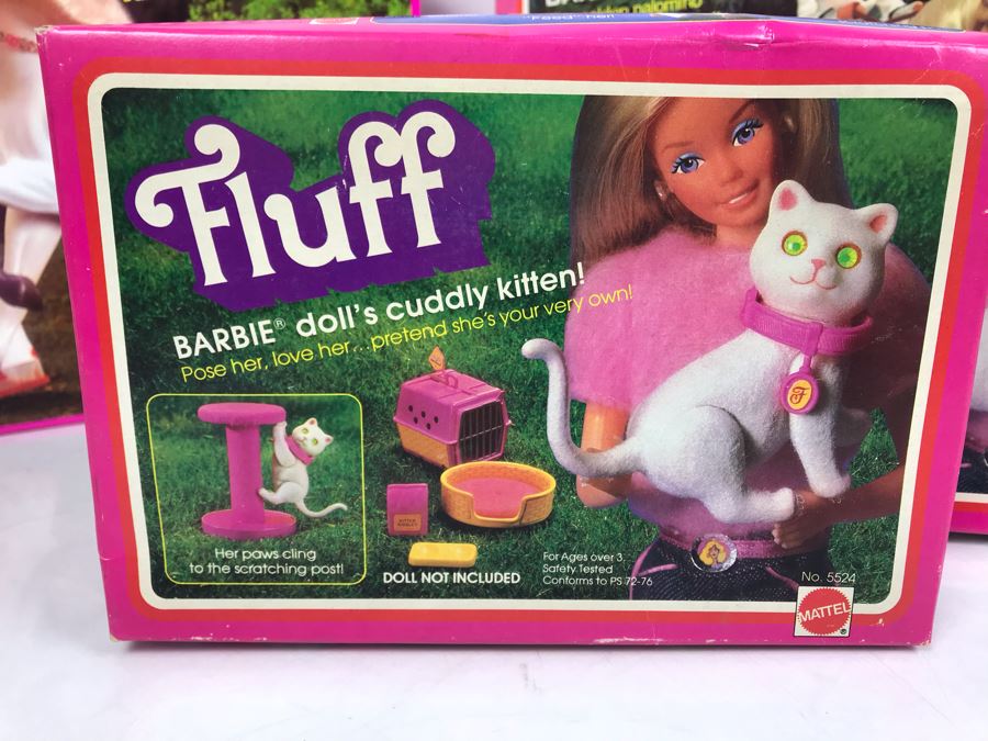 Vintage New Old Stock Barbie Toys: Dream Horse Prancer, Dallas Barbie Doll's Horse And (2) Fluff Barbie Doll's Cuddly Kitten [Photo 11]