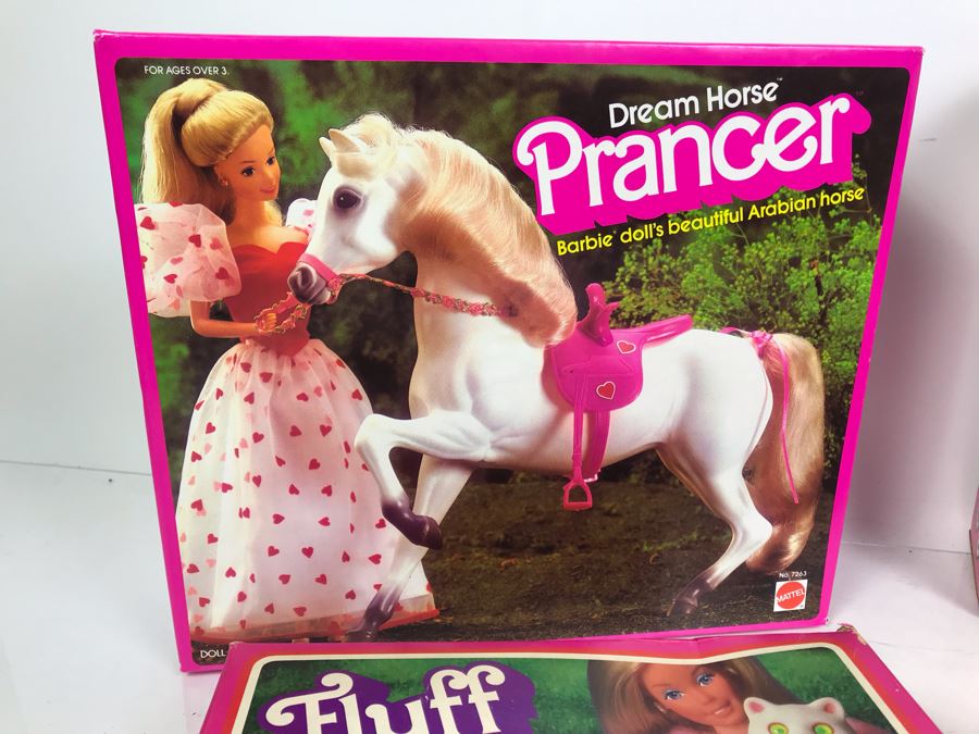 Vintage New Old Stock Barbie Toys: Dream Horse Prancer, Dallas Barbie Doll's Horse And (2) Fluff Barbie Doll's Cuddly Kitten [Photo 7]