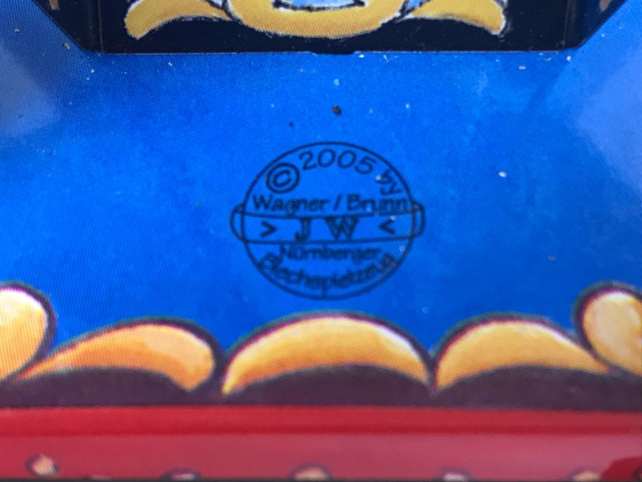 Pair Of German Tin Mechanical Wind-Up Toys 2005 Reproductions Of Antique Carousel And Antique Boat Swing By Wagner / Brunn In Boxes [Photo 7]