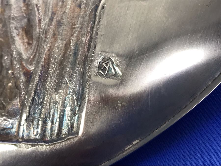 Fine .999 Silver Vintage First Edition A Tribute To Picasso Embossed Sculpture Plate Limited Edition Hamilton Mint 8'D 291.7g [Photo 10]