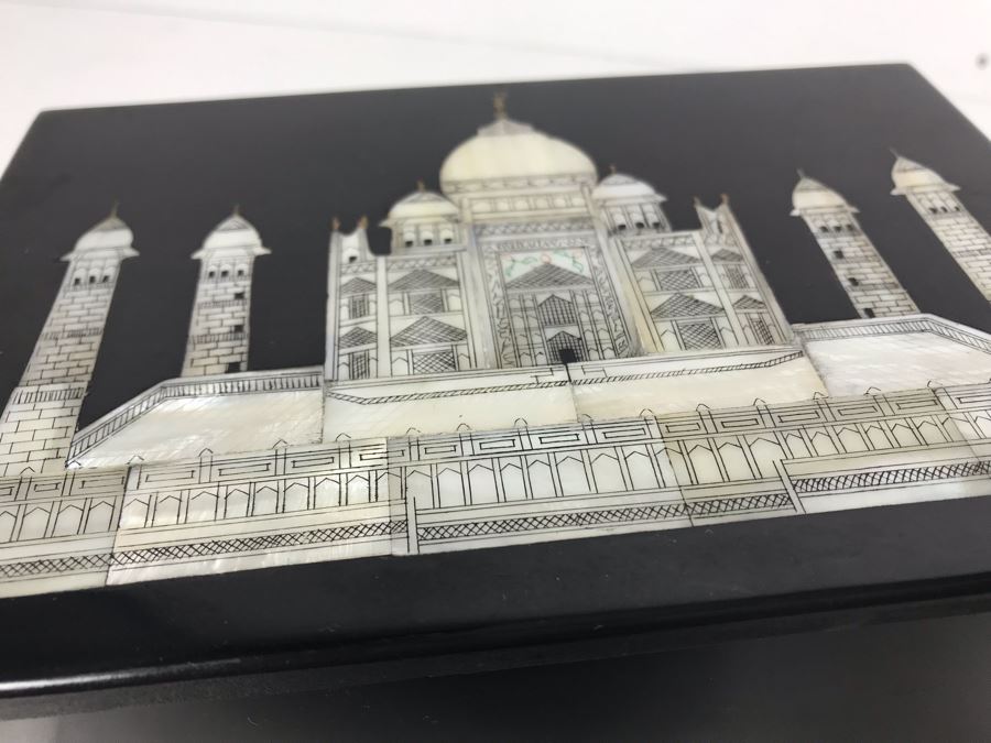 Collection Of (3) Boxes Mother Of Pearl Inlay, Metal And Lacquer Trinket Boxes [Photo 5]