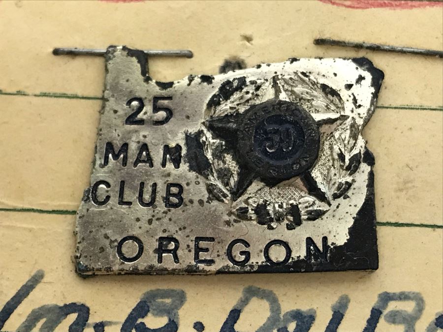 Various Tokens And Pins: LUXOR .999 Fine Silver Year 2000 $10 Gambling Token, Vintage 1939 Golden Gate International Exposition Treasure Island, SF Trolley Tokens And Oregon Man Club Pin [Photo 5]