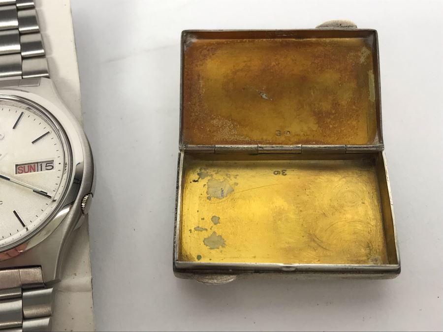 Men's SEIKO 5 Automatic Watch New Old Stock With Vintage Small Metal Box [Photo 7]