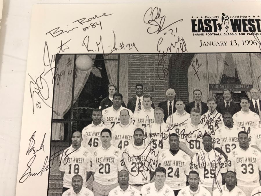 71st Annual East West Shrine Classic Sports Program Hand SIGNED By Over 60 Players Of NCAA College Football Players Including Eddie George - See Photos [Photo 11]