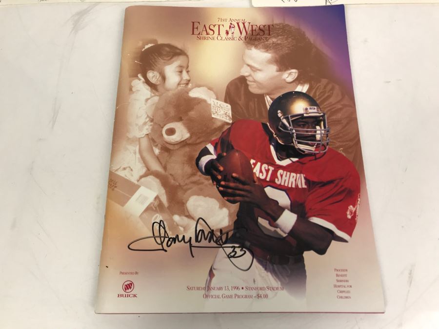 71st Annual East West Shrine Classic Sports Program Hand SIGNED By Over 60 Players Of NCAA College Football Players Including Eddie George - See Photos [Photo 2]