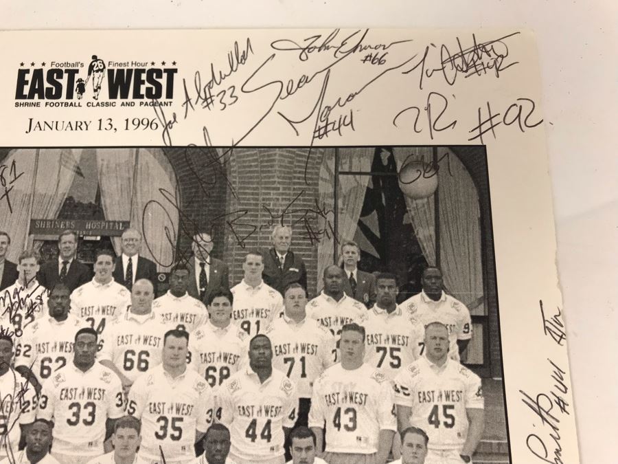 71st Annual East West Shrine Classic Sports Program Hand SIGNED By Over 60 Players Of NCAA College Football Players Including Eddie George - See Photos [Photo 12]